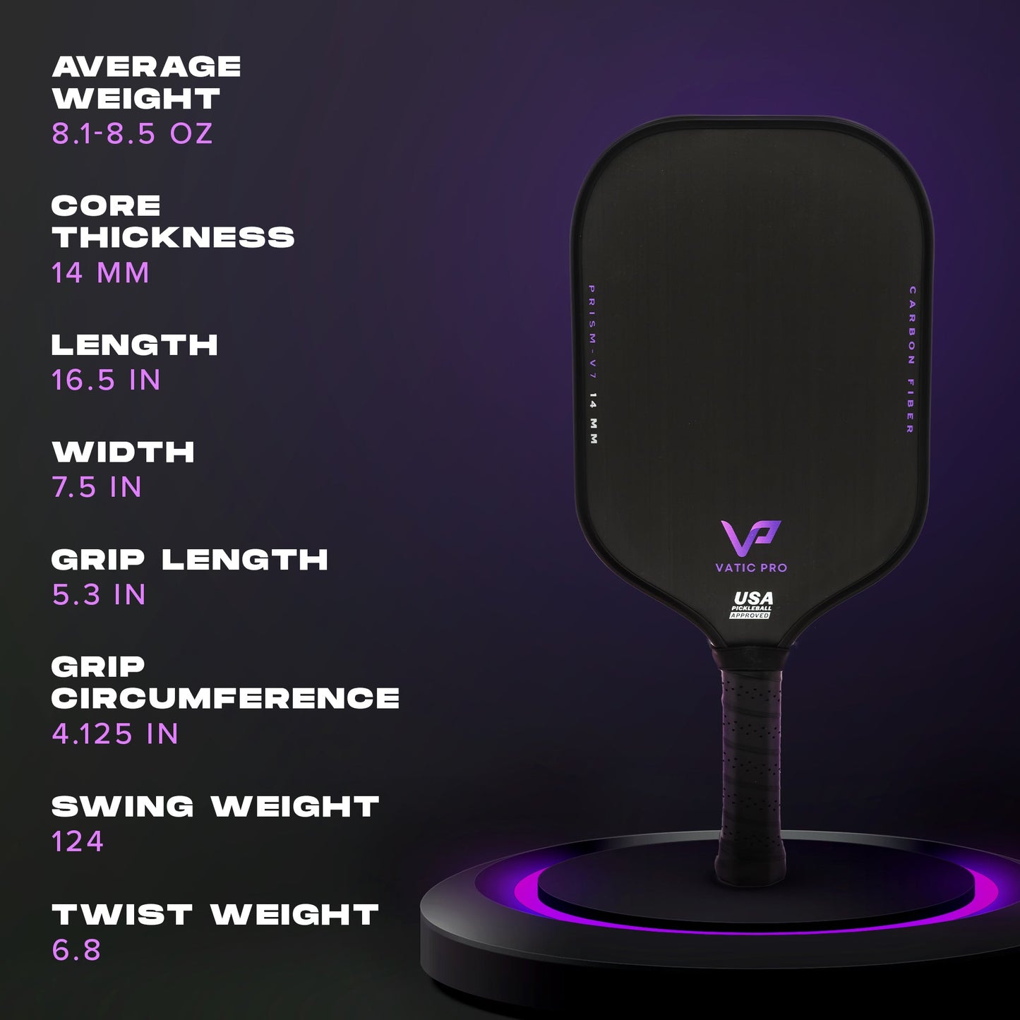 Vatic Pro PRISM (All Shapes) (14mm & 16mm) (SH & LH) (Includes Paddle Cover)