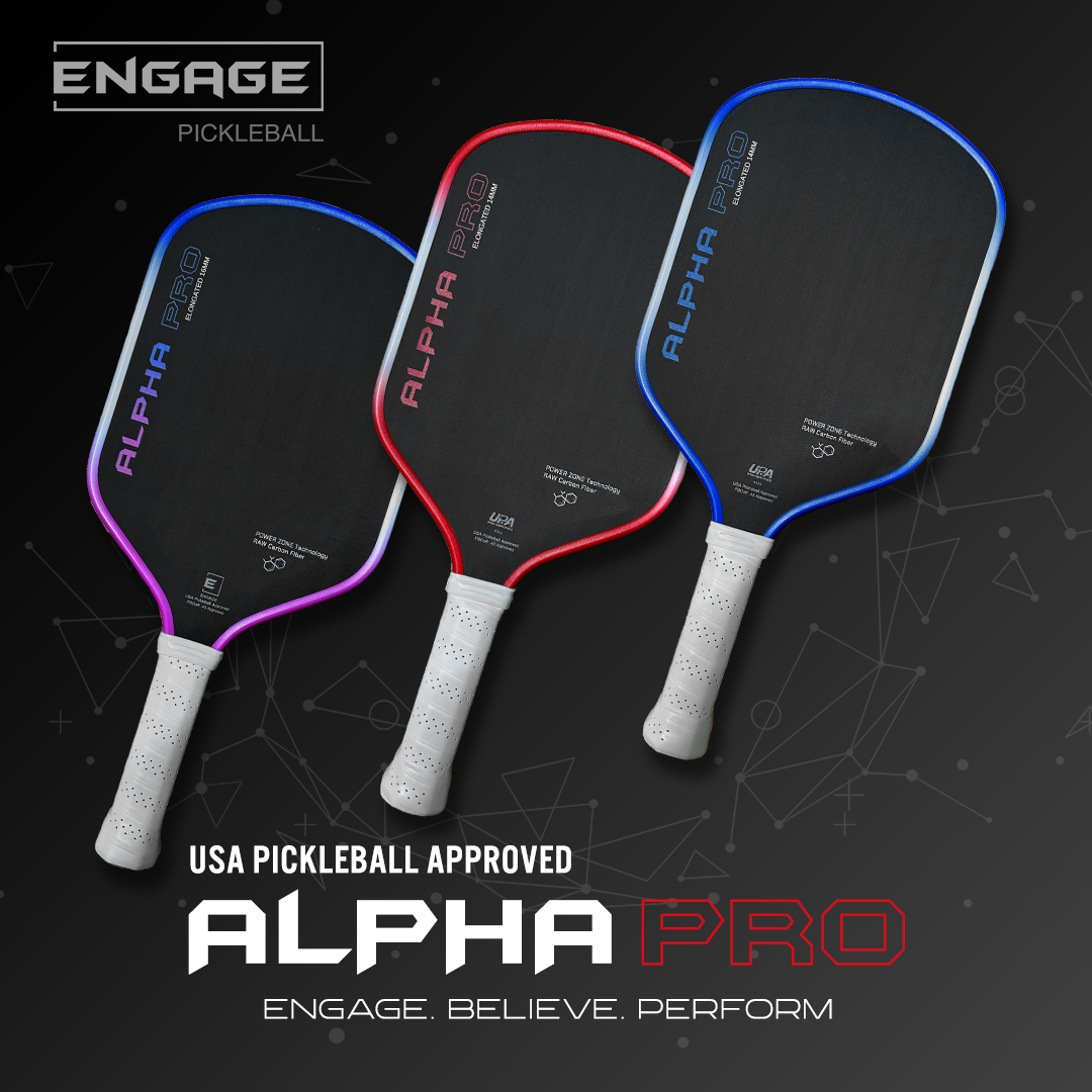 Engage NEW Alpha Pro | Thermoformed Power & Spin Pickleball Paddle