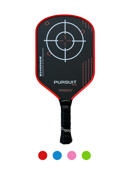 Engage NEW Pursuit V2.0 | Amplified Carbon Surface | Hybrid Pickleball Paddle
