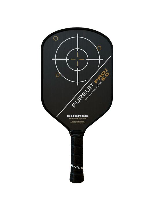 Engage Pursuit Pro1 6.0 Hybrid | Raw Carbon Fiber Pickleball Paddle