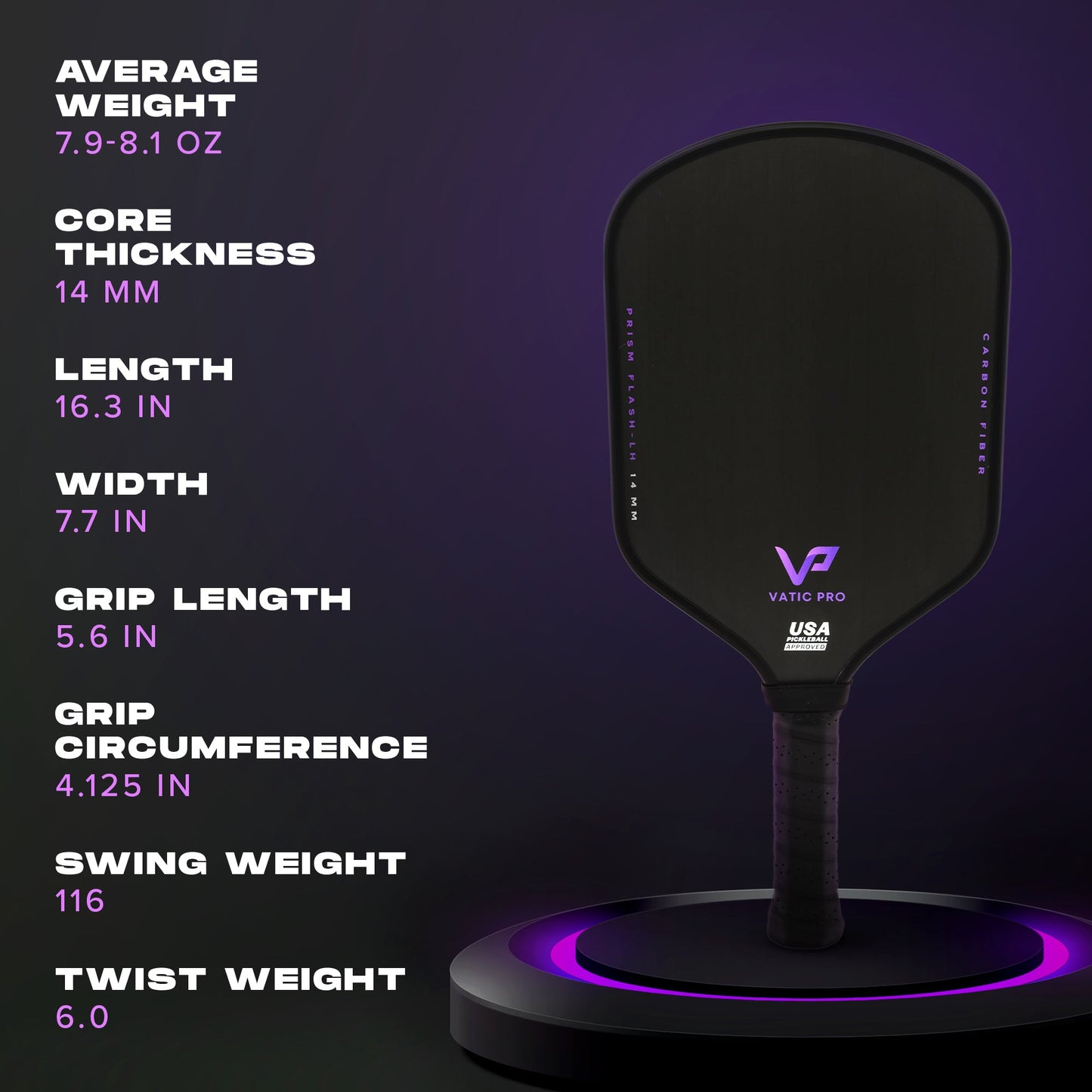 Vatic Pro PRISM (All Shapes) (14mm & 16mm) (SH & LH) (Includes Paddle Cover)