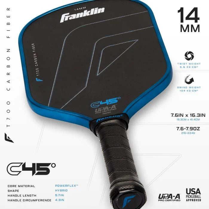 Franklin C45° Carbon Fiber Paddle Series Pickleball Paddle
