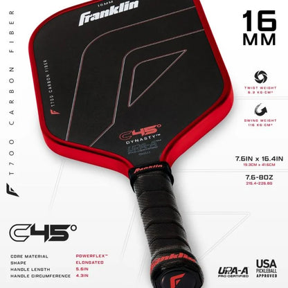 Franklin C45° Carbon Fiber Paddle Series Pickleball Paddle