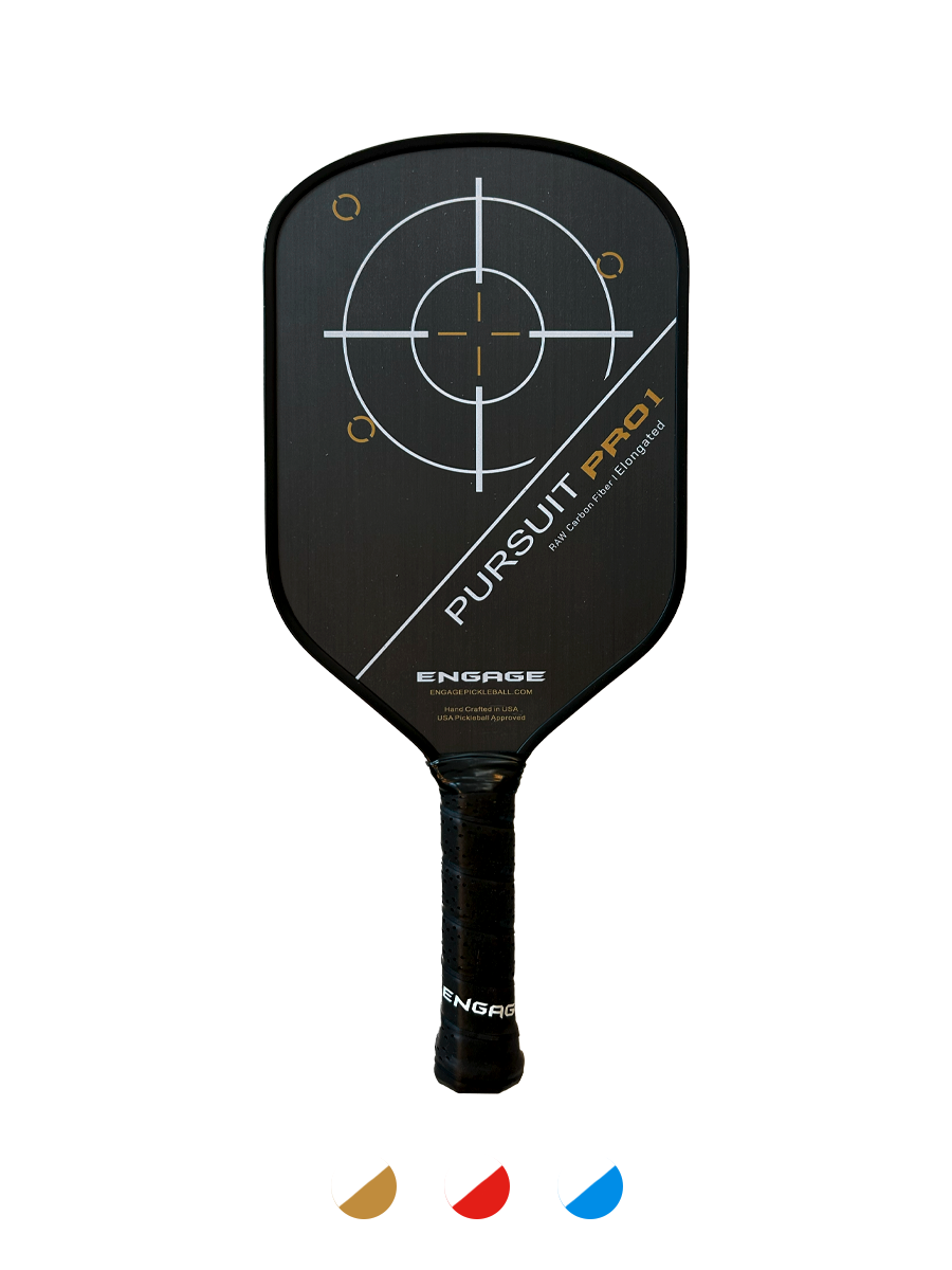 Engage Pursuit Pro1 Elongated Power Series | Raw Carbon Fiber Pickleball Paddle