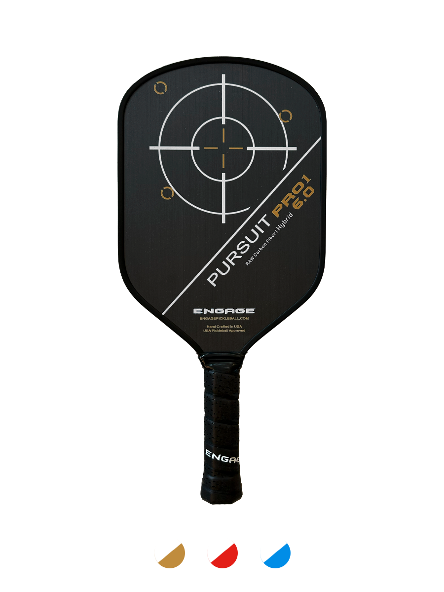 Engage Pursuit Pro1 6.0 Hybrid | Raw Carbon Fiber Pickleball Paddle