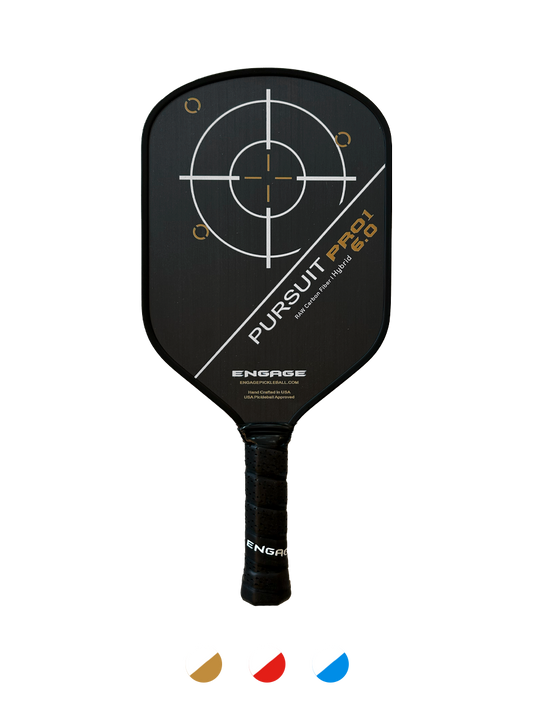 Engage Pursuit Pro1 6.0 Hybrid | Raw Carbon Fiber Pickleball Paddle