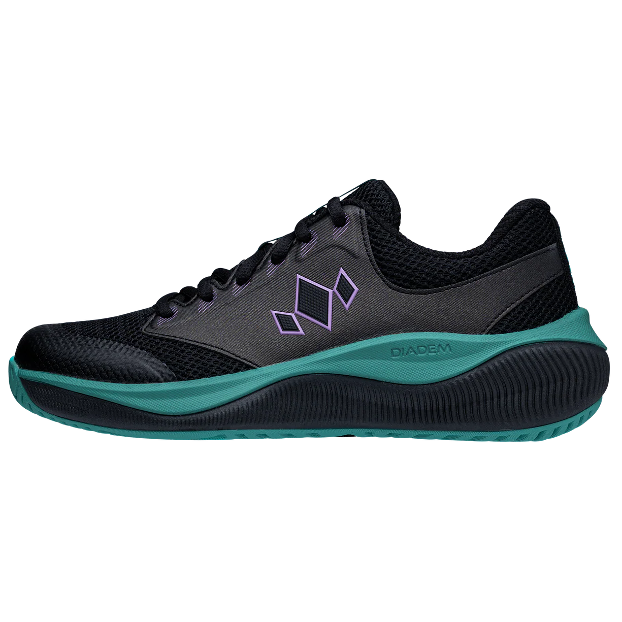 Diadem Court Flo Pickleball Shoes Black/Teal