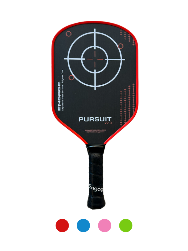 Engage NEW Pursuit V2.0 | Amplified Carbon Surface | Hybrid Pickleball Paddle