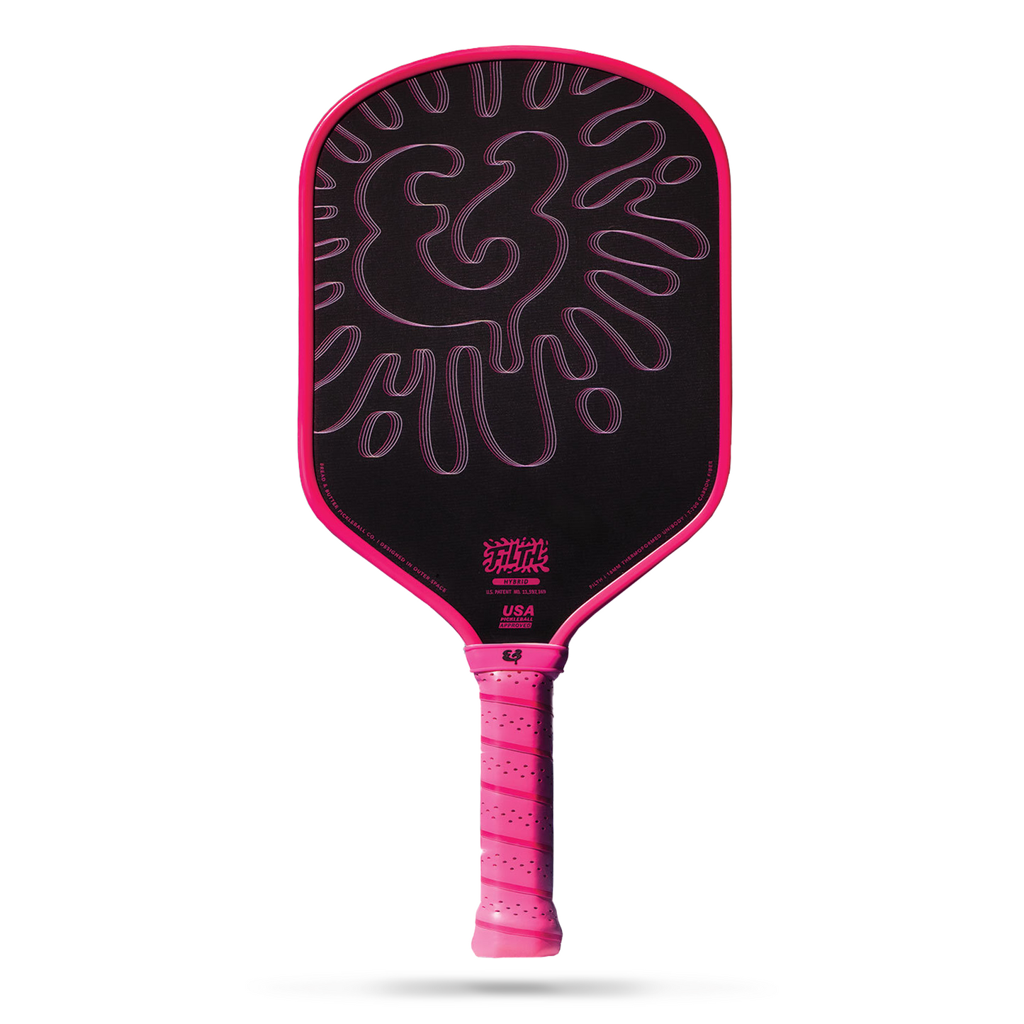 Bread & Butter Filth 16mm Pickleball Paddle- Hybrid (Pink)
