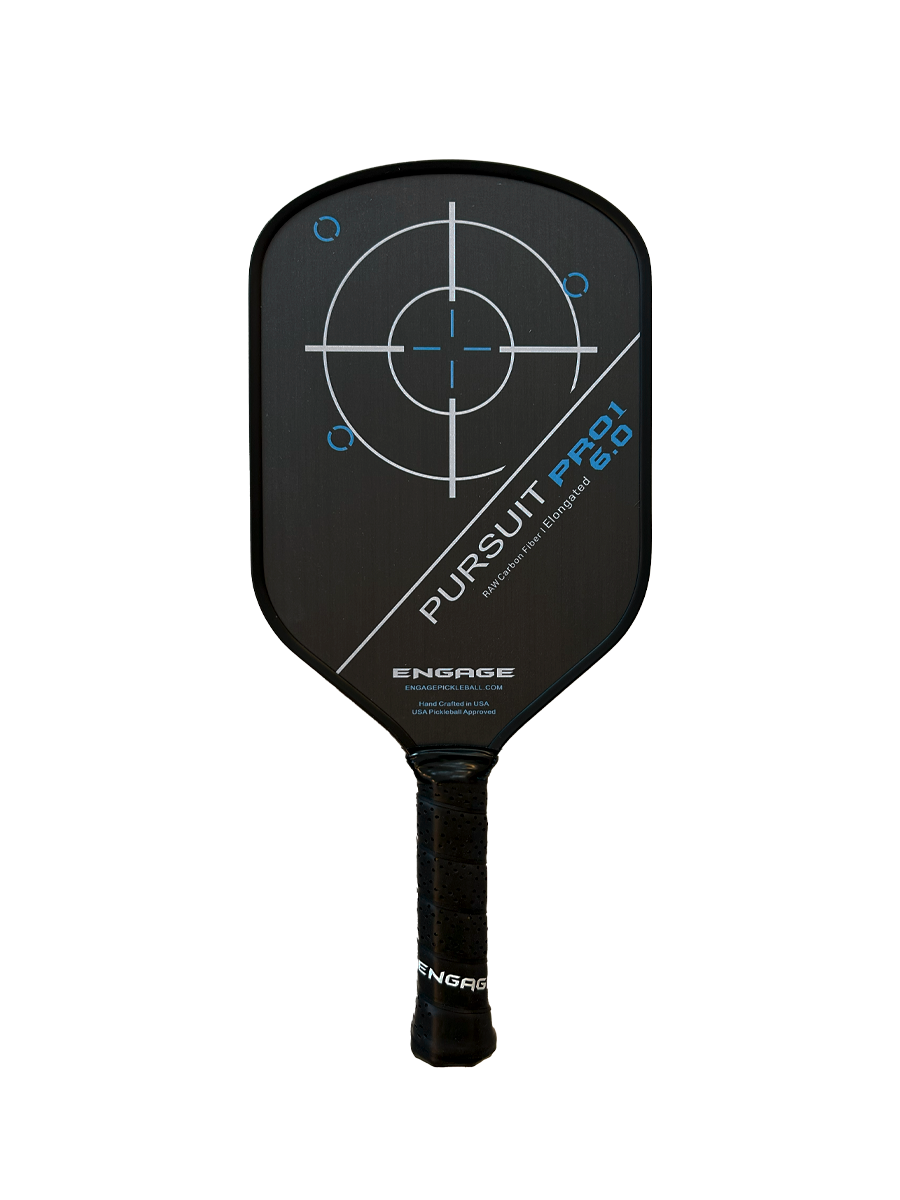 Engage Pursuit Pro1 6.0 Elongated Power Series | Raw Carbon Fiber Pickleball Paddle