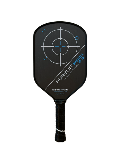 Engage Pursuit Pro1 6.0 Elongated Power Series | Raw Carbon Fiber Pickleball Paddle