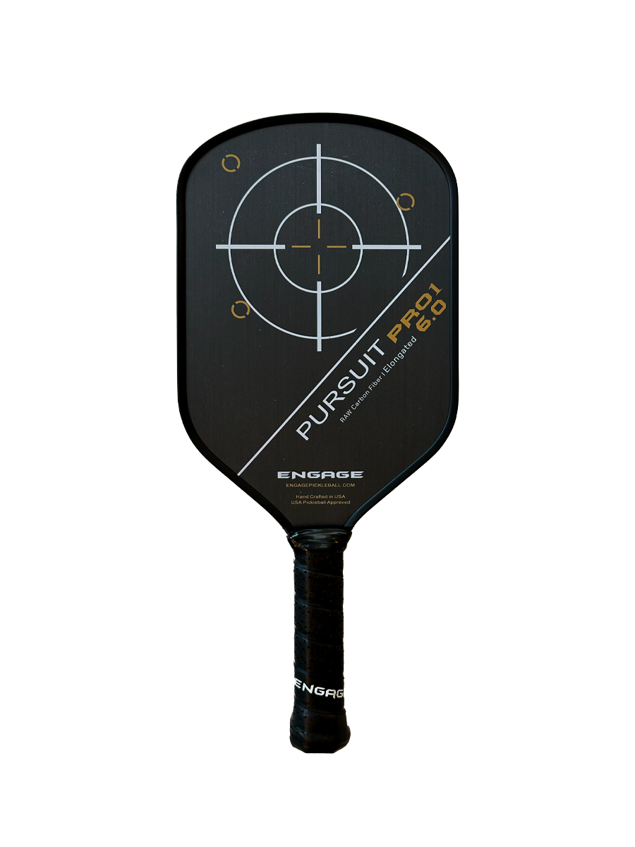 Engage Pursuit Pro1 6.0 Elongated Power Series | Raw Carbon Fiber Pickleball Paddle