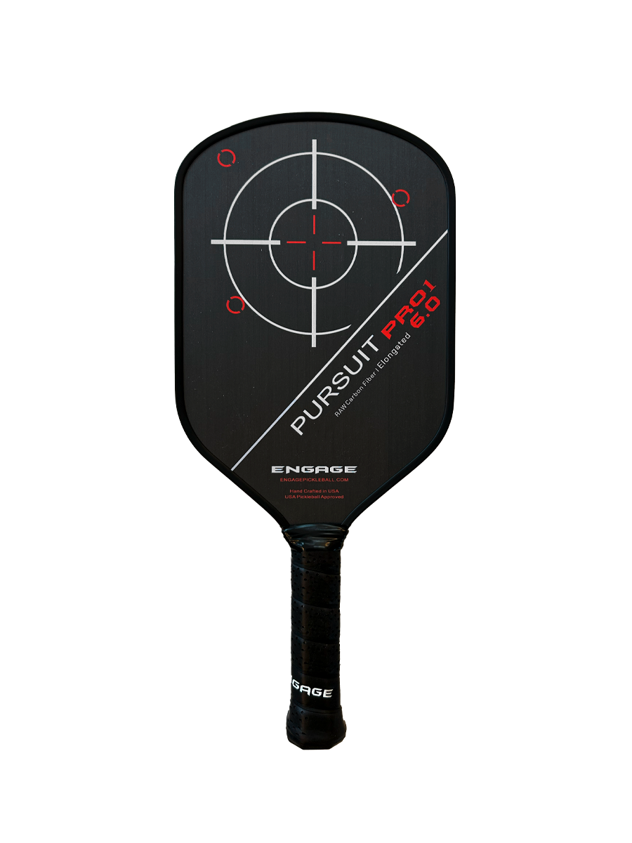 Engage Pursuit Pro1 6.0 Elongated Power Series | Raw Carbon Fiber Pickleball Paddle