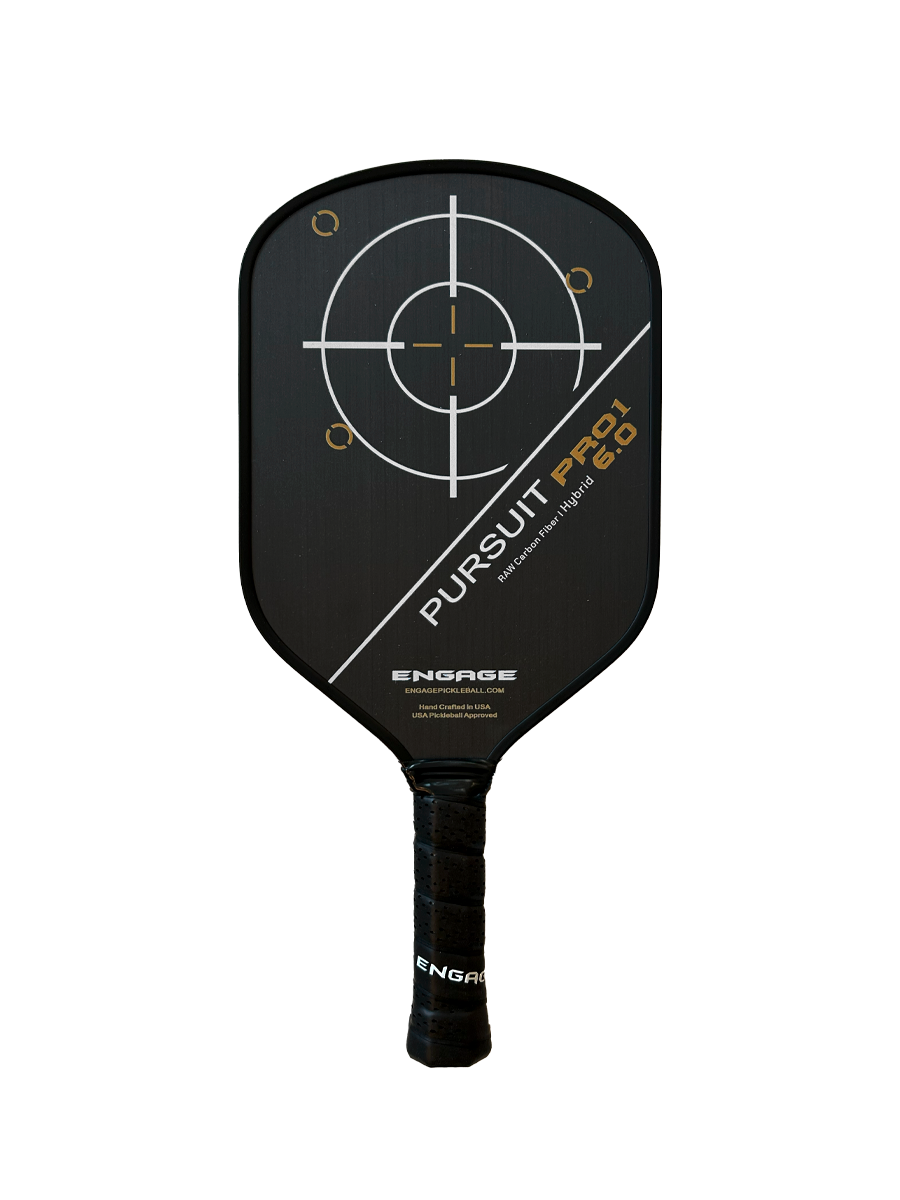 Engage Pursuit Pro1 6.0 Hybrid | Raw Carbon Fiber Pickleball Paddle