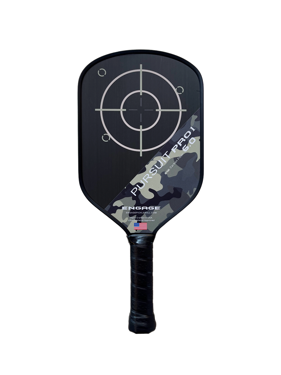 Engage Pursuit Pro1 6.0 Elongated Power Series | Raw Carbon Fiber Pickleball Paddle