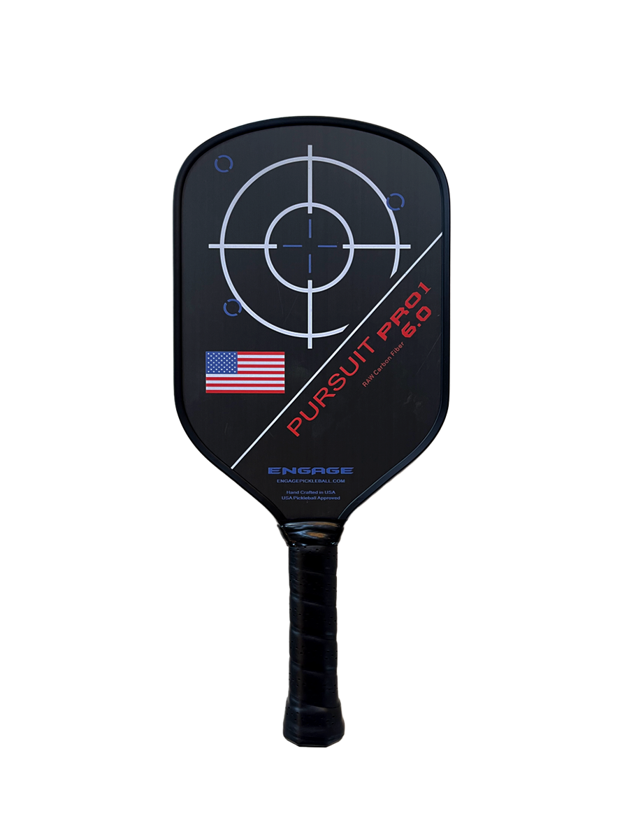 Engage Pursuit Pro1 6.0 Elongated Power Series | Raw Carbon Fiber Pickleball Paddle