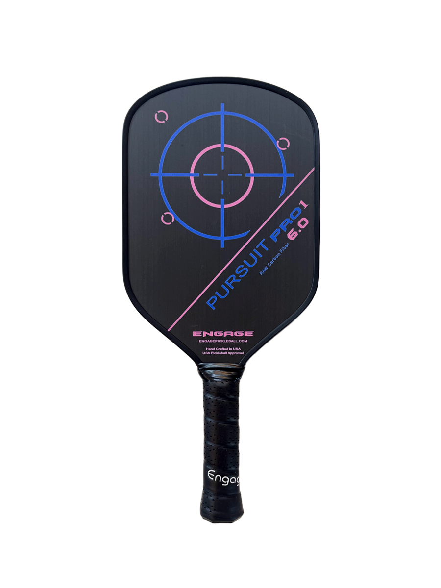 Engage Pursuit Pro1 6.0 Elongated Power Series | Raw Carbon Fiber Pickleball Paddle