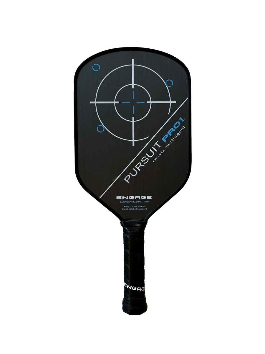 Engage Pursuit Pro1 Elongated Power Series | Raw Carbon Fiber Pickleball Paddle