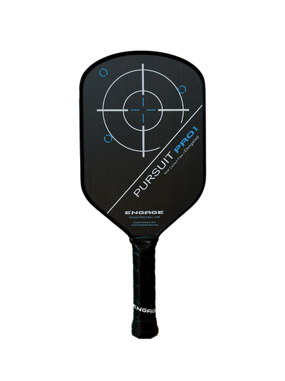 Engage Pursuit Pro1 Elongated Power Series | Raw Carbon Fiber Pickleball Paddle