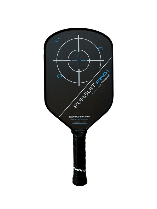 Engage Pursuit Pro1 Elongated Power Series | Raw Carbon Fiber Pickleball Paddle