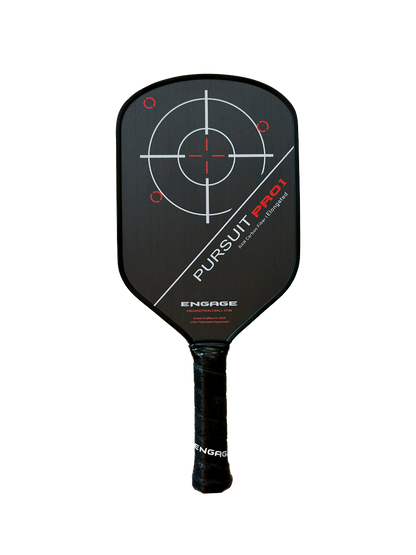 Engage Pursuit Pro1 Elongated Power Series | Raw Carbon Fiber Pickleball Paddle