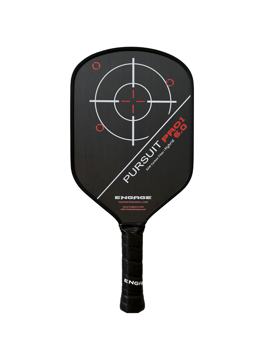Engage Pursuit Pro1 6.0 Hybrid | Raw Carbon Fiber Pickleball Paddle