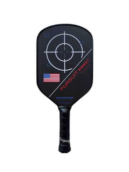 Engage Pursuit Pro1 Elongated Power Series | Raw Carbon Fiber Pickleball Paddle