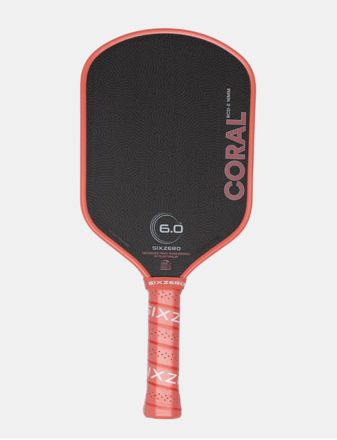 6.0 Six Zero Coral 16mm Pickleball Paddle