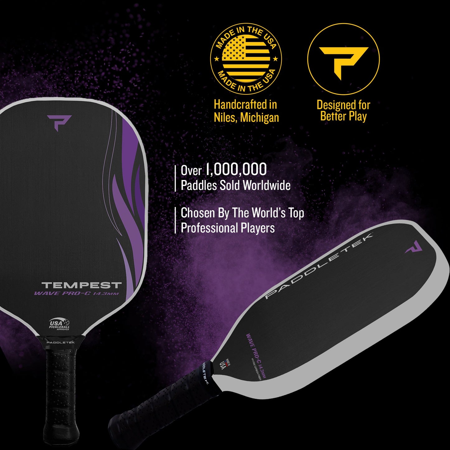 Paddletek Tempest Wave Pro-C Pickleball Paddle