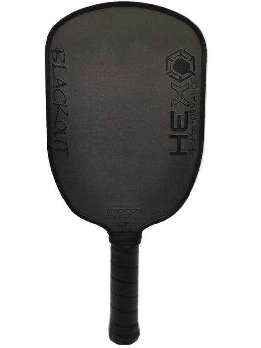 HEX Pro Performance Blackout Pickleball Paddle with PROCOR technology