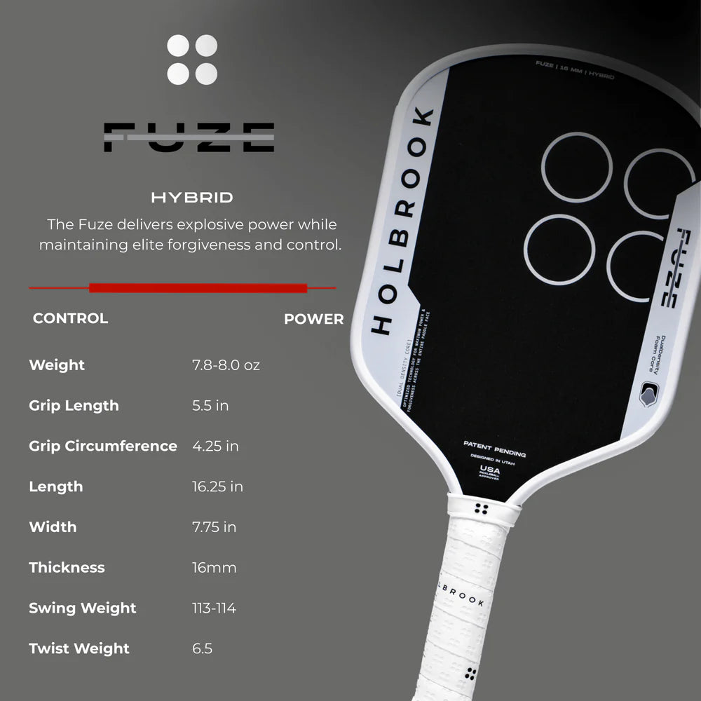 Holbrook Fuze Hybrid pickleball paddle