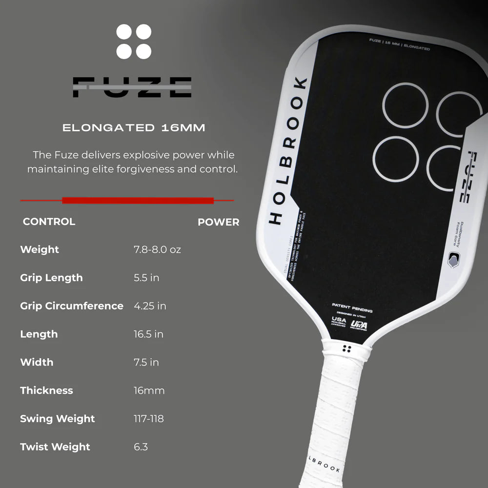 Holbrook Fuze Elongated pickleball paddle
