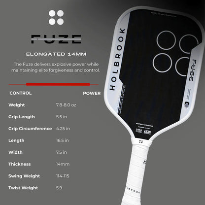Holbrook Fuze Elongated pickleball paddle
