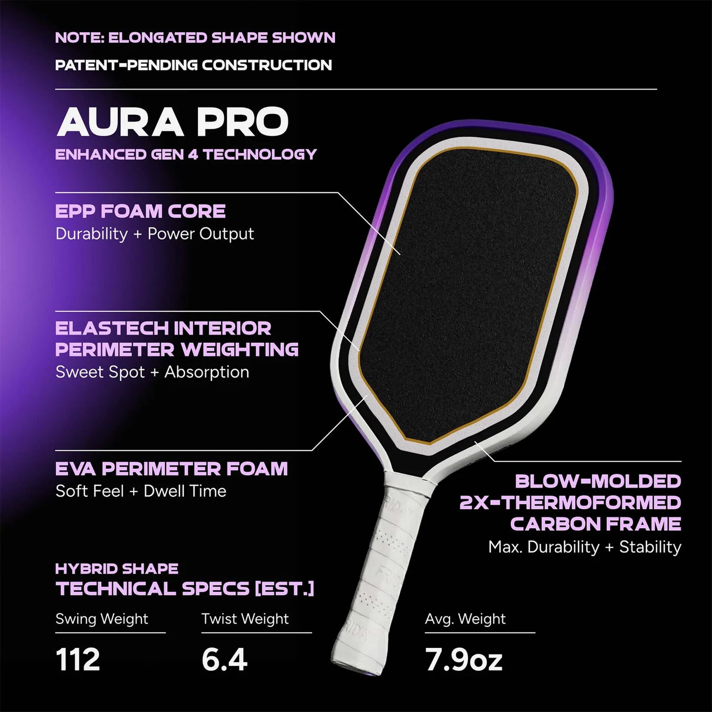 FRIDAY Aura Pro Pickleball Paddle