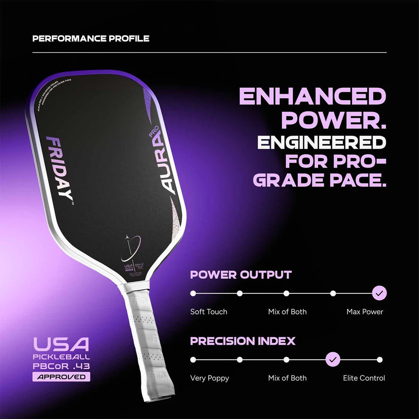 FRIDAY Aura Pro Pickleball Paddle