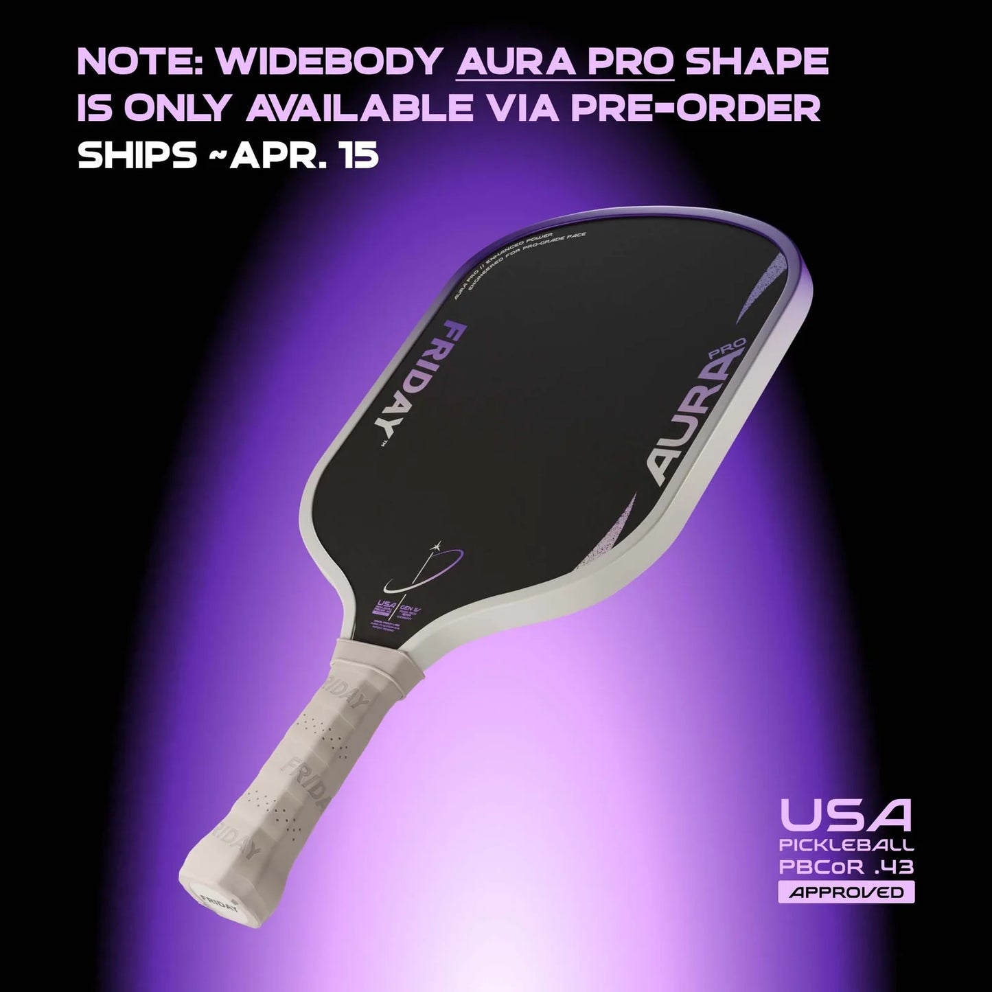FRIDAY Aura Pro Pickleball Paddle