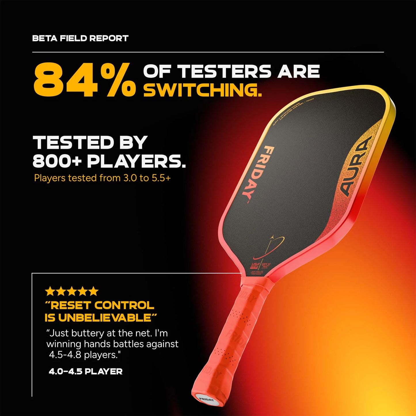 FRIDAY Aura Widebody Pickleball Paddle