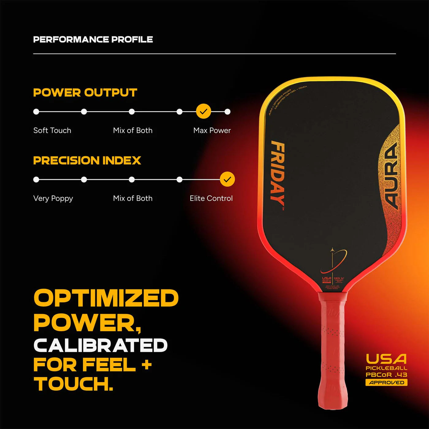 FRIDAY Aura Hybrid Pickleball Paddle