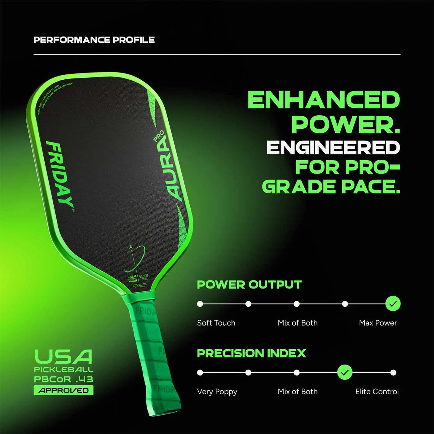 FRIDAY Aura Pro Pickleball Paddle